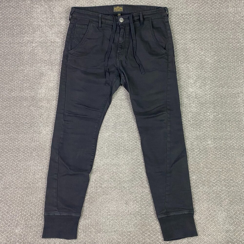 True Religion Runner Relaxed Jogger Jeans Pants Men's 33 Fits 36 x 31 Black